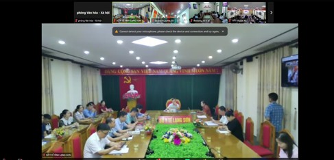 Sở Y tế tỉnh Vĩnh Long tổ chức hội nghị trực tuyến về phòng, chống dịch bệnh.